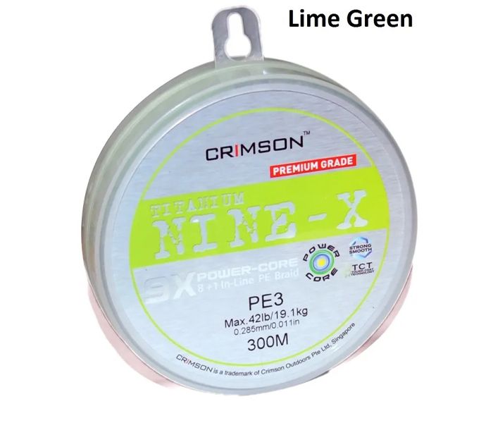 Crimson Titanium Nine-X Braid Line 300M