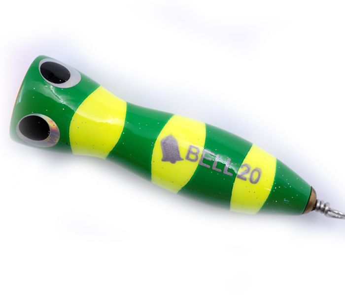 Feed Lures Bell 20 Hand Made Wood Popper Floating Lure 20 grams