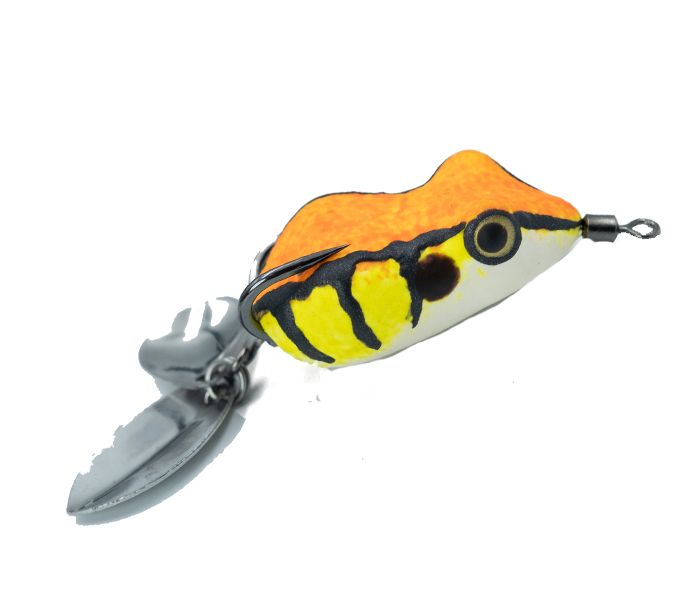 15g Frog Lure Bait Musda Hook Modified Frog with Hooks and Sequin Soft Bait  Black Fish