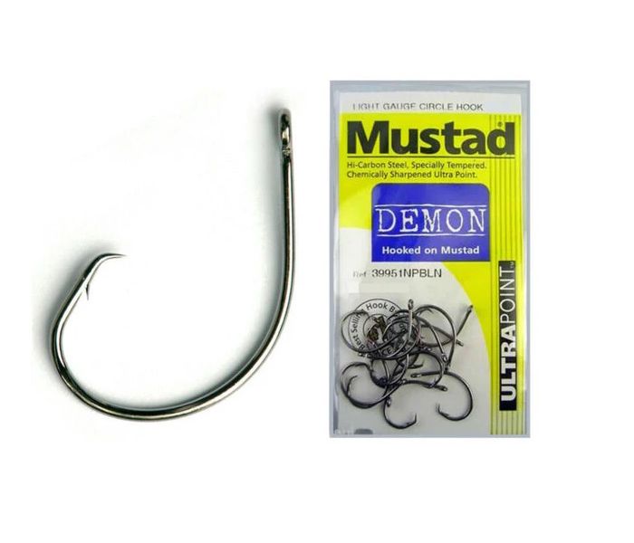 Mustad 39951NPBLN Ultra Point Demon Light Gauge Circle Hooks