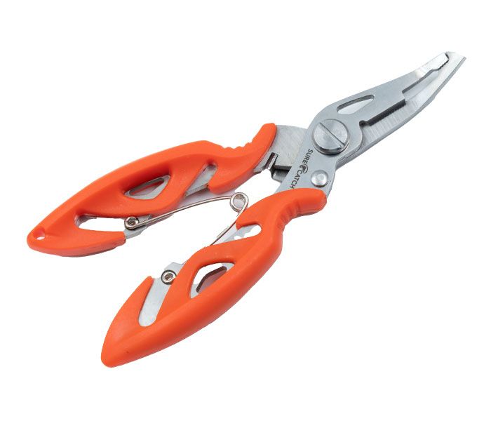 SureCatch Split Ring Plier & Braid Cutter nose bend 5"
